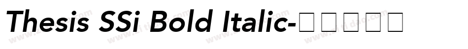 Thesis SSi Bold Italic字体转换